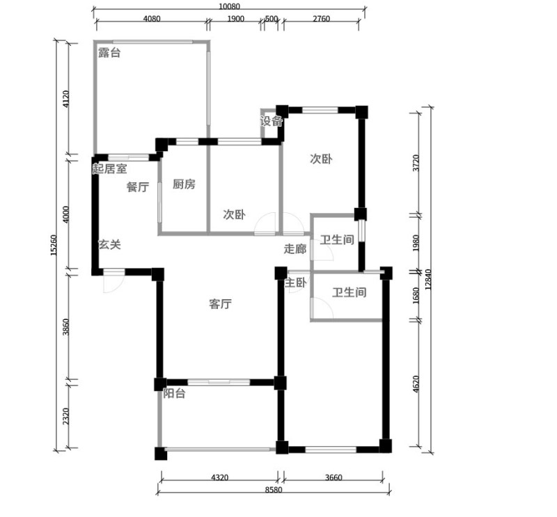 118平米三居室新房装修，北欧装修风格案例