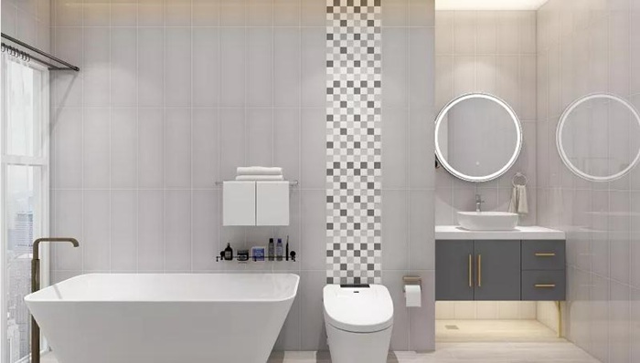 小卫浴也能装出豪宅的高级感。