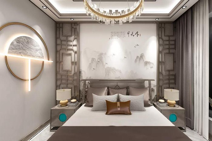 珠海现代新中式装修设计案例展现浓厚氛围感的室内空间